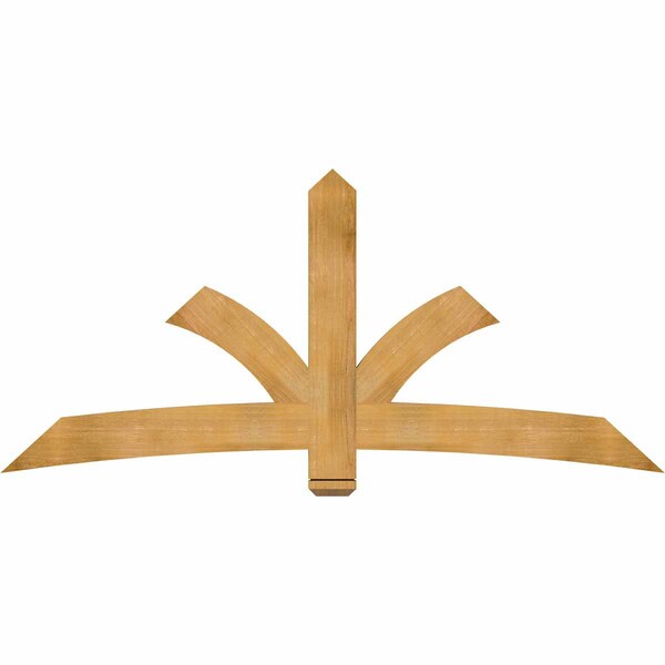 Ekena Millwork Davenport Rough Sawn Timber Gable Bracket, Western Red Cedar, 84"W x 38"H x 2"D x 6"F, 11/12 Pitch GBW084X38X0206DAV00RWR - main